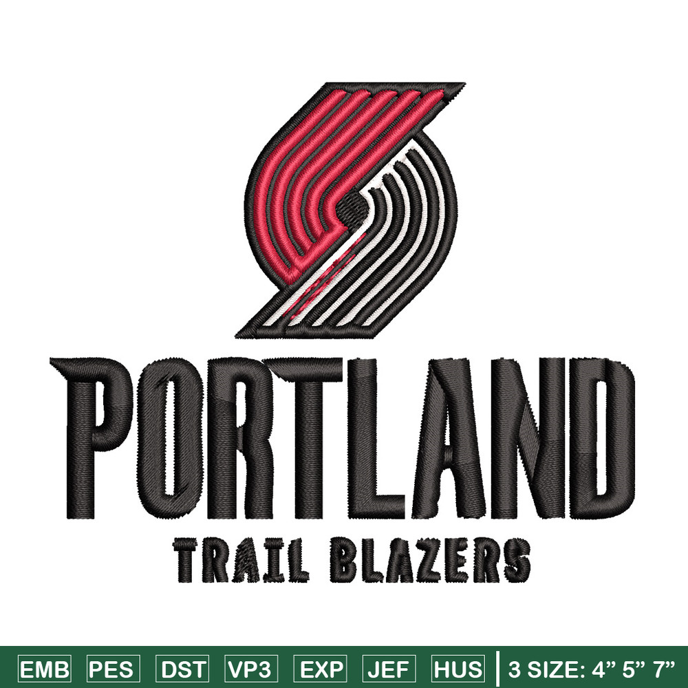 Portland Trail Blazers logo Embroidery, NBA Embroidery, Sport embroidery, Logo Embroidery, NBA Embroidery design.jpg
