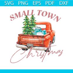 vintage truck small town christmas png download