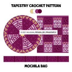 Crochet Bag Pattern, Wayuu Mochila Bag, Tote Bag DIY, Beach Bag, Shoulder bag, boho handbag Updated pattern /Africa 2