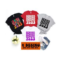 senior 2023 svg, senior class of 2023 svg, back to school svg, graduate svg, graduation svg, school svg, wavy stacked svg
