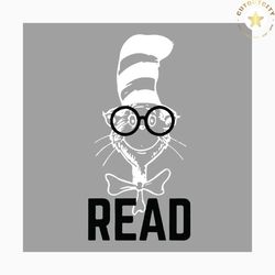 read svg, dr seuss svg, read svg, reading svg, book svg, cat svg, hat svg, reading book svg, the cat in the hat svg, dr.