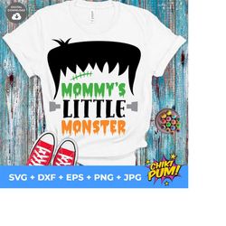 mommy's little monster svg, so franken cute svg, silhouette