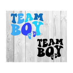 Team Boy Svg, Gender Reveal SVG, Baby Announcement Svg, New Baby Party T-Shirt Svg ,Baby Girl Svg, Footprint Baby Boy Svg, Wavy Stacked Svg