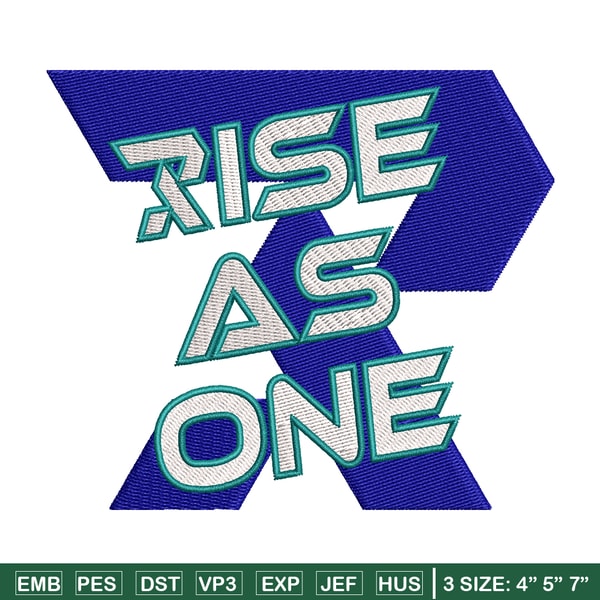 Rise As One embroidery design, Rise As One embroidery, logo design, embroidery file, logo shirt, Digital download..jpg