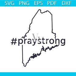 lewiston maine map pray strong svg cutting digital file