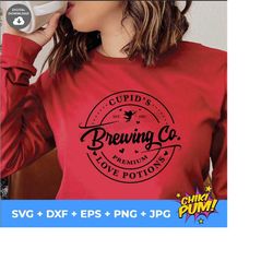 cupid's brewing co svg, valentines day shirt svg, valentine svg, love potions