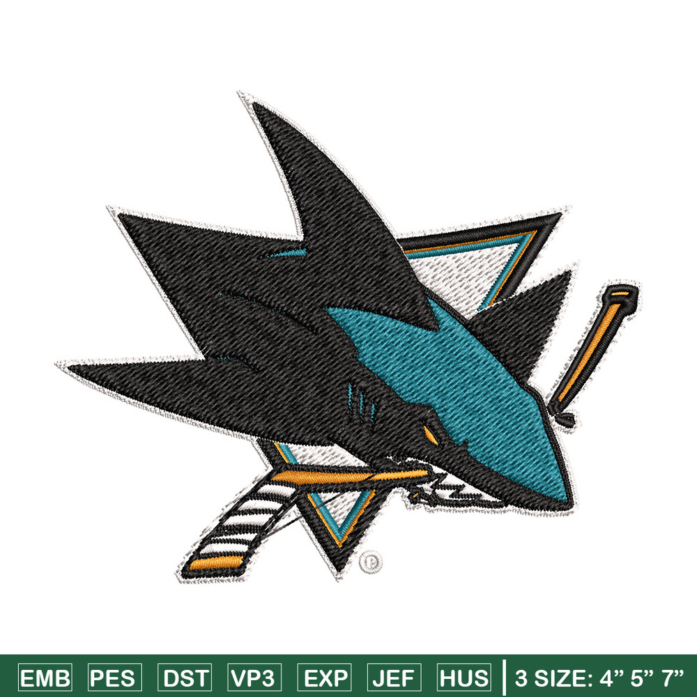 San Jose Sharks logo Embroidery, NHL Embroidery, Sport embroidery, Logo Embroidery, NHL Embroidery design..jpg