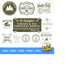 farmhouse christmas rustic sign bundle svg cut files, cricut silhouette farmhouse sign svg, png, farm fresh svg, vintage christmas svg