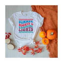 summer nights and racetrack lights svg, racing svg, racing fan svg, racing mom, race t-shirt svg, summer svg, dxf eps png