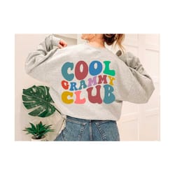 cool grammy club svg, grammy svg, grandma quote svg, grandma saying svg, family svg, women t-shirt svg, wavy stacked svg for