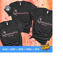 quinceanera bundle svg, quinceañera bundle svg, quinceañera party svg, mis quince squad svg