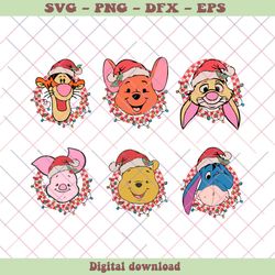 disney winnie the pooh and friends christmas svg bundle