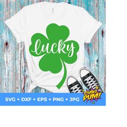 lucky clover svg, st. patrick's day svg, green clover svg, lucky clover tshirt