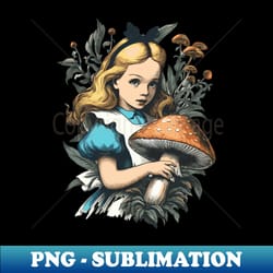 alice in wonderland art - vintage botanical wonderland decor - high-quality png sublimation download - enhance your apparel with stunning detail