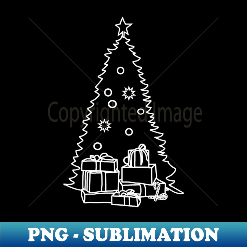 MQ-20231101-26944_White Line Drawing Christmas Tree and Gift Boxes 7810.jpg