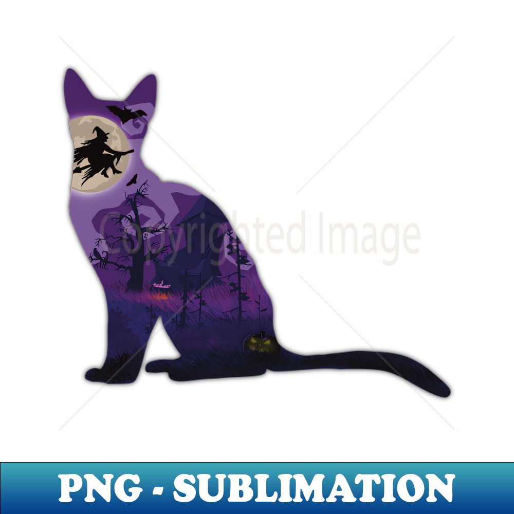 MT-20231101-16314_Minimalistic Paper Craft Digital Art - Halloween Witchy Cat 6046.jpg