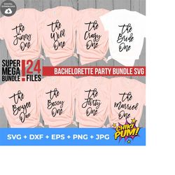 bachelorette party mega bundle svg, best friends shirts svg, the sassy one svg, the crazy one svg, hen party svg, girl's trip cut files