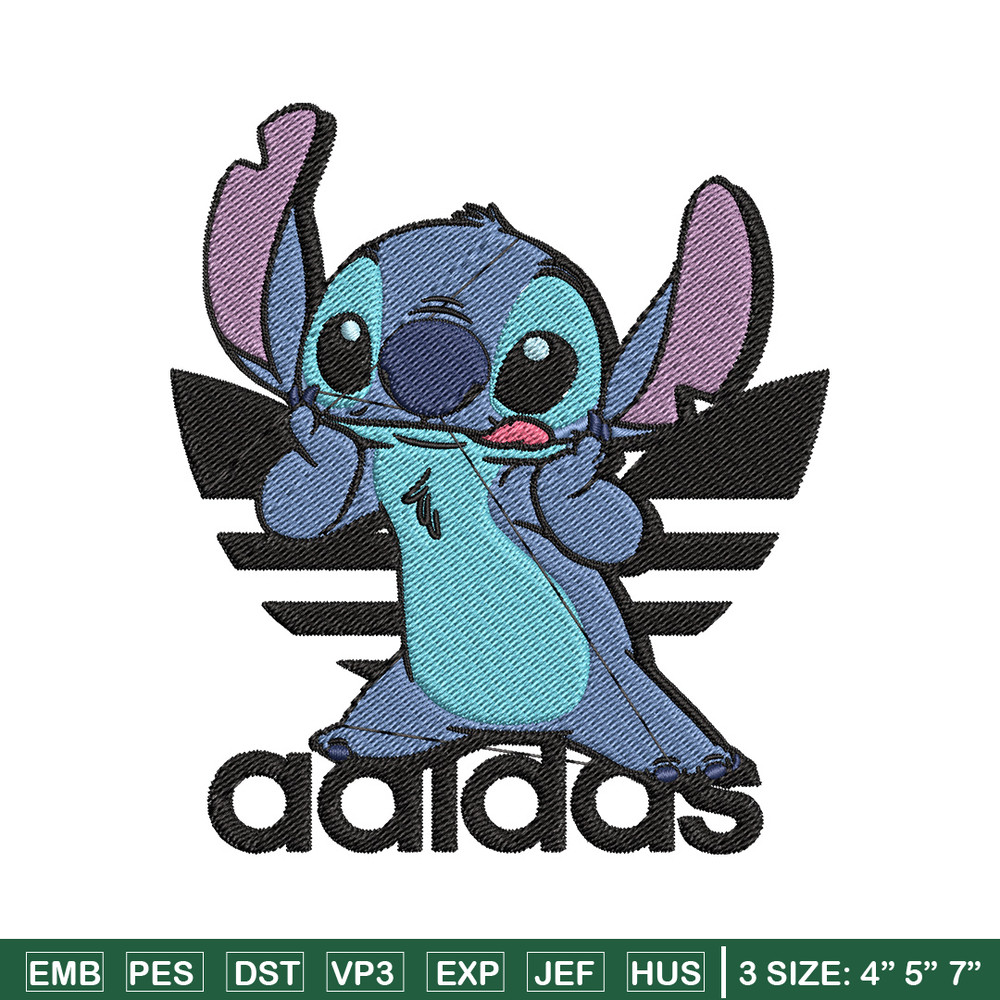 Stitch adidas Embroidery Design, Adidas Embroidery, Embroidery File, Brand Embroidery, Logo shirt, Digital download.jpg