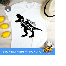 big sister saurus, big sister svg, dinosaur svg, cricut file