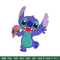 Stitch with Ice Cream embroidery design, cartoon embroidery, logo design, embroidery file, logo shirt, Digital download.jpg