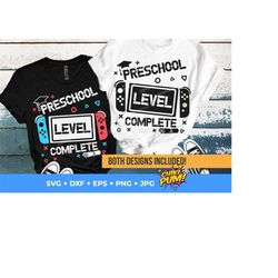 preschool level complete svg, preschool graduation svg, end of school svg, last day of school svg, graduation video game svg png