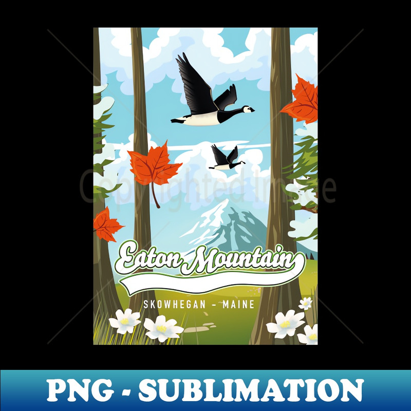 NZ-20231101-6975_Eaton Mountain Skowhegan Maine Travel poster 1996.jpg