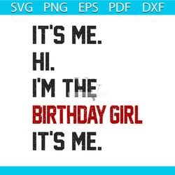 hi im the birthday girl its me svg cutting digital file