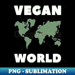 map of the vegan world - artistic sublimation digital file - defying the norms
