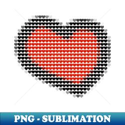 Chunky Red Valentines Day Heart Filled with Hearts - Special Edition Sublimation PNG File - Unlock Vibrant Sublimation Designs