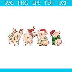 funny pig christmas santa hat png sublimation download