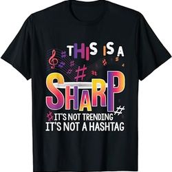 this is a sharp not trending not a hashtag png t-shirt