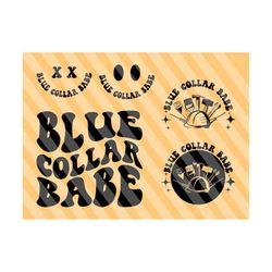blue collar babe svg, blue collar wife svg, blue collar svg, mom svg, mama svg, funny mom svg, women t-shirt svg, wavy stacked svg