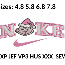 grinch nike embroidery design, grinch hat embroidery design, christmas embroidery design