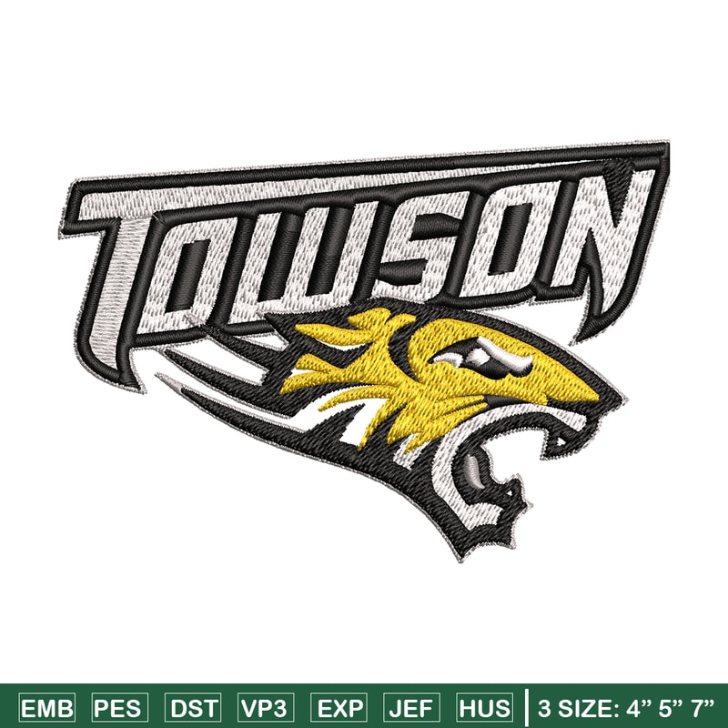 Towson Tigers embroidery design, Towson Tigers embroidery, logo Sport, Sport embroidery, NCAA embroidery..jpg