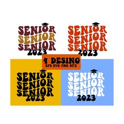 senior 2023 svg, senior class svg, back to school svg, graduate svg, graduation svg, school svg, wavy stacked svg