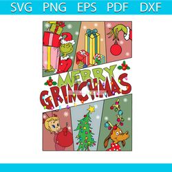 grinch friends merry christmas png sublimation design