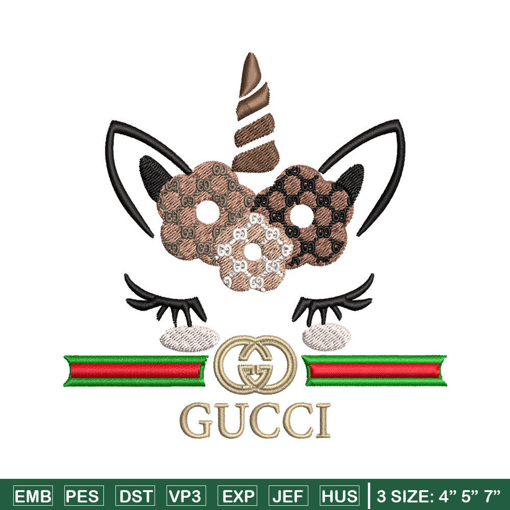 Unicorn gucci Embroidery Design, Gucci Embroidery, Embroidery File, Brand Embroidery, Logo shirt, Digital download.jpg