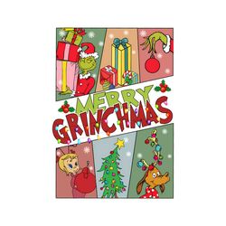 grinch friends merry christmas png sublimation design