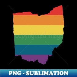 ohio state rainbow - instant png sublimation download - transform your sublimation creations