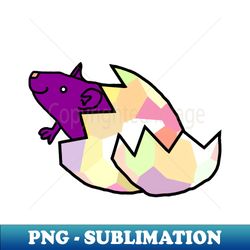 cute rat hatching from easter egg - high-quality png sublimation download - create with confidence