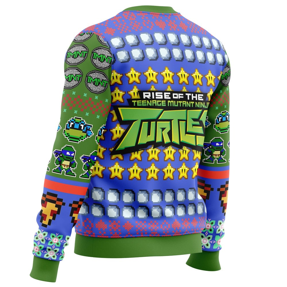 Leonardo Rise of the Teenage Mutant Ninja Turtles Hoodie 3D Zip Hoodie 3D Ugly Christmas Sweater 3D Fleece Hoodie