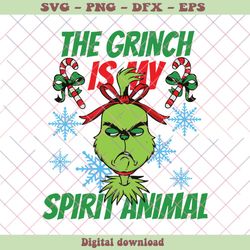 the grinch is my spirit animal merry christmas svg file