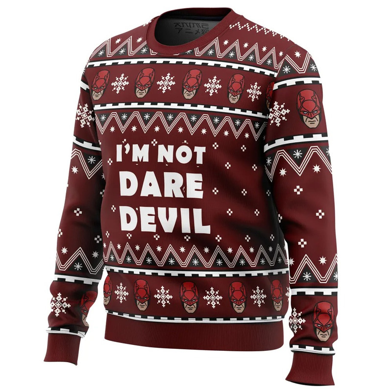I'm not Daredevil Marvel All Over Print Hoodie 3D Zip Hoodie 3D Ugly Christmas Sweater 3D Fleece Hoodie
