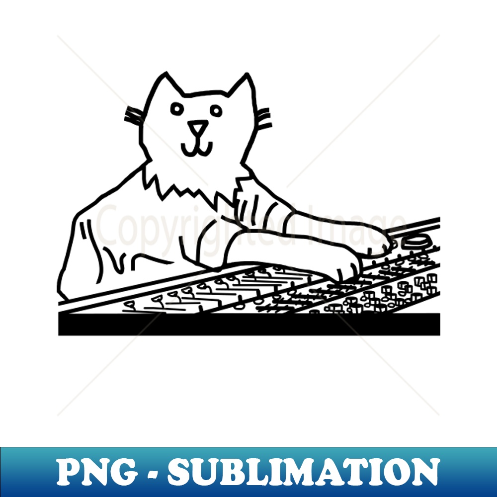 SJ-20231101-3721_Cat in Control of the Music Mixer Line Drawing 9810.jpg