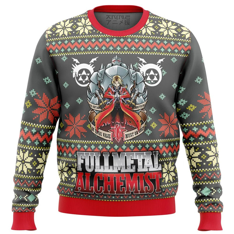 Fullmetal Alchemist Alt All Over Print Hoodie 3D Zip Hoodie 3D Ugly Christmas Sweater 3D Fleece Hoodie