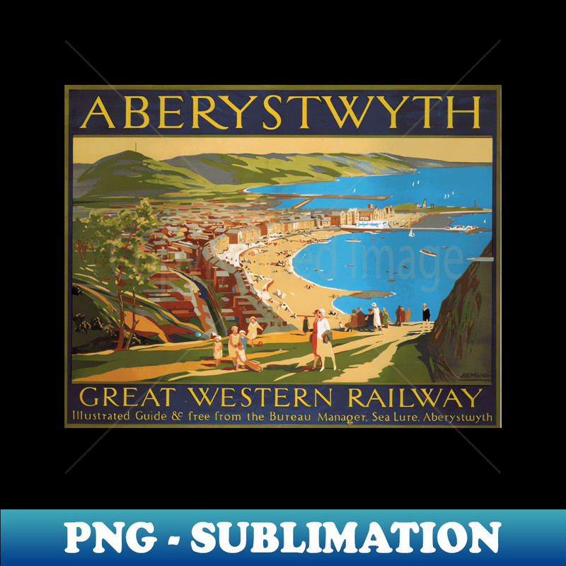 SN-20231101-26038_Vintage British Travel Poster Aberystwyth Wales via Great Western Railway 4625.jpg