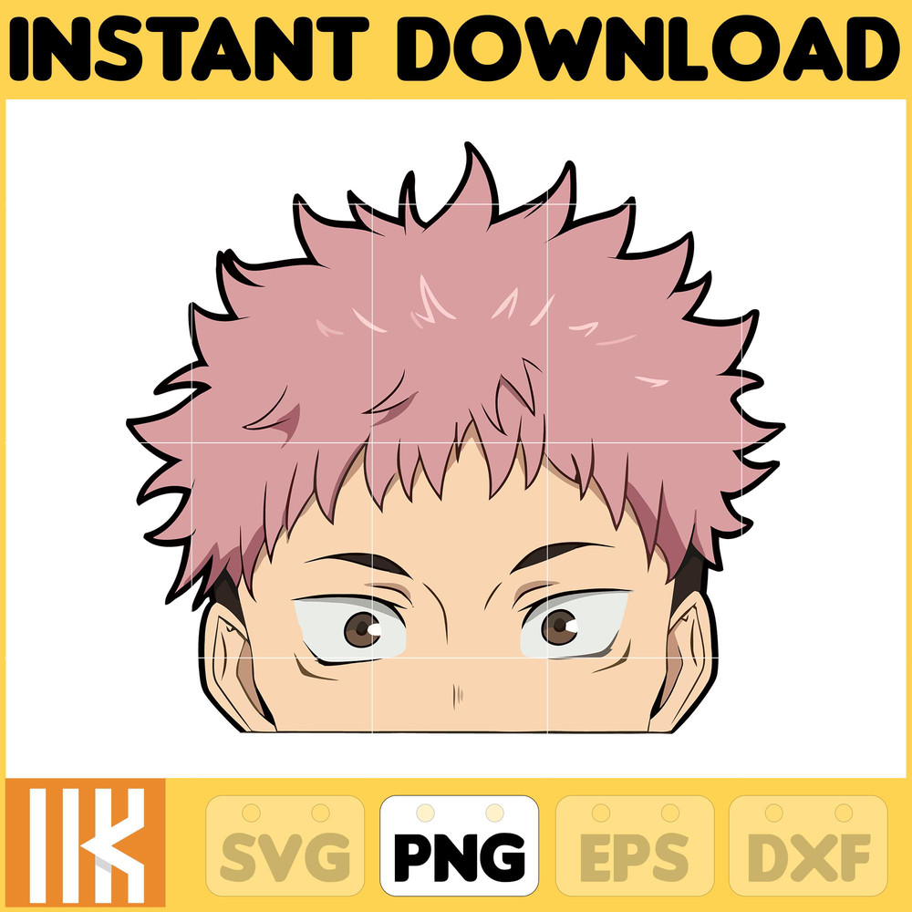 Anime Peeking Premium Graphic Design, Cute , Cool, Anime PNG, Print on Demand, Stickers, Anime Peeker (45).jpg