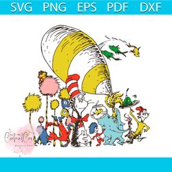 funny dr seuss characters svg graphic design file