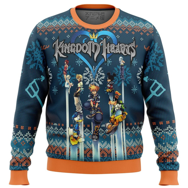 Kingdom Hearts Alt All Over Print Hoodie 3D Zip Hoodie 3D Ugly Christmas Sweater 3D Fleece Hoodie