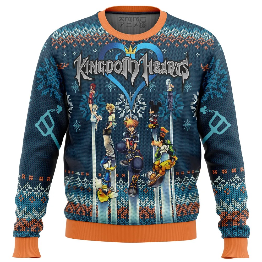 Kingdom Hearts Alt All Over Print Hoodie 3D Zip Hoodie 3D Ugly Christmas Sweater 3D Fleece Hoodie